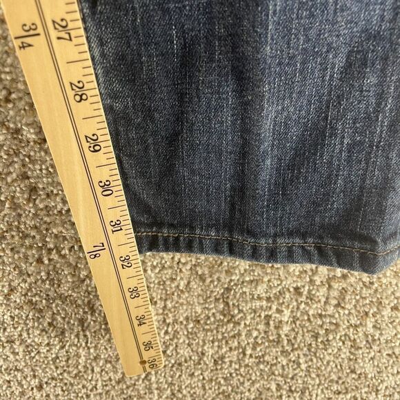 Levis Jeans Mens 34x32 Blue Denim Pants 511 Straight Dark Wash Cotton Adult Logo - Picture 4 of 11